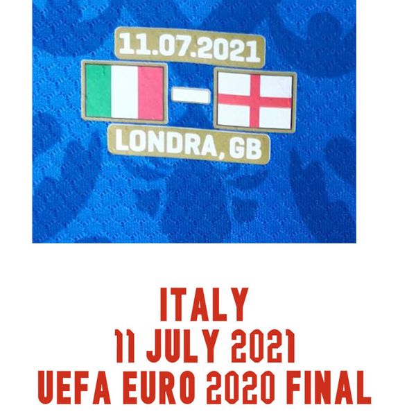 Коллекционные 2021 EUR Финальный матч Detaills Италия против Англии Патч Термопередача Утюг на футбол