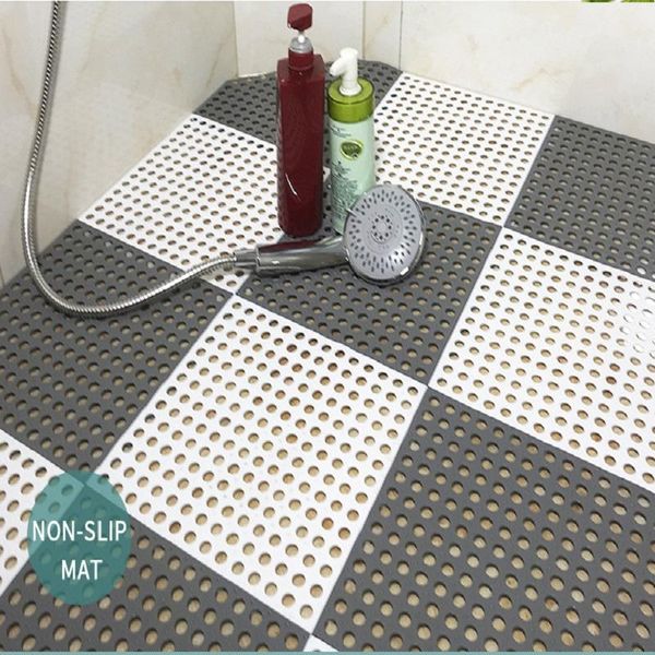 

bath mats bathroom grid plastic household toilet kitchen splicing pvc absorbent mat