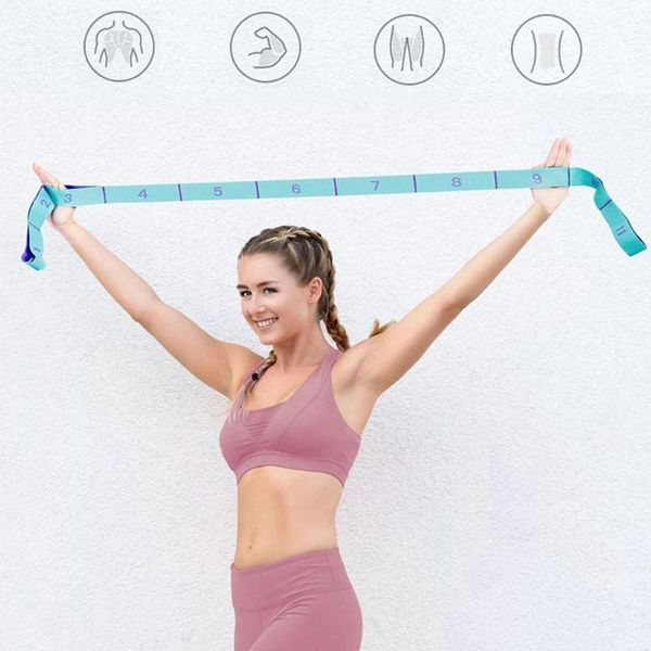 

yoga pull strap belt lengthened latex elastic loop pilates fitness dance latin bands stretching resistance ba m7r0