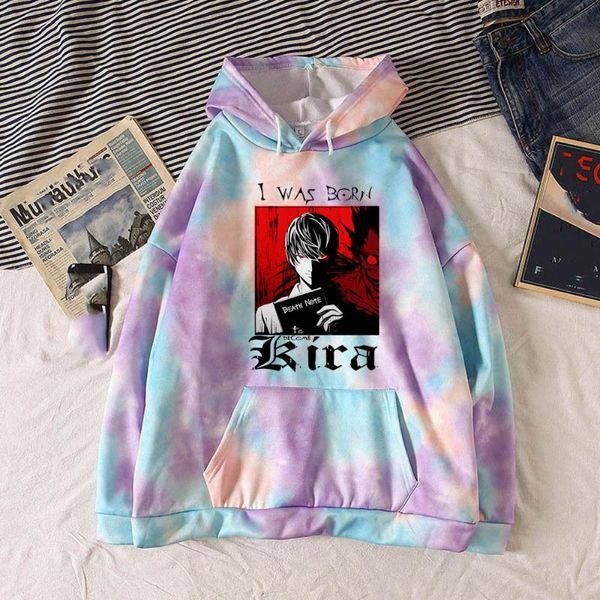 

men's hoodies & sweatshirts women/men death note shinigami funny long sleeve hooded sweatshirt men, Black