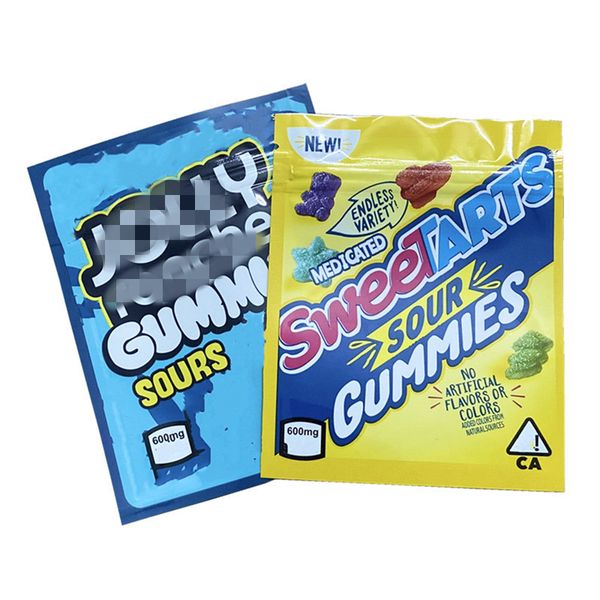

sweetarts sour jolly gummies sours artifcially candy packaging bags 600mgmixed flavors flavored resealable edibles pack bag dhl fedex