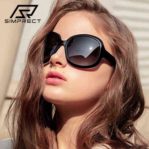

simprect 2021 polarized sunglasses women fashion square oversized sunglasses retro driver's sun glasses vintage shades for women p0814, White;black