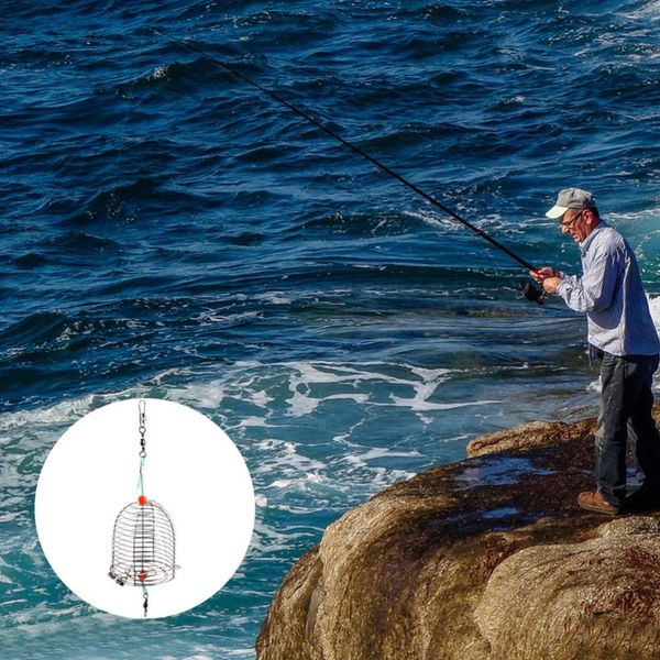 

fishing hooks 5pcs compact metal cage practical accessories for outdoors