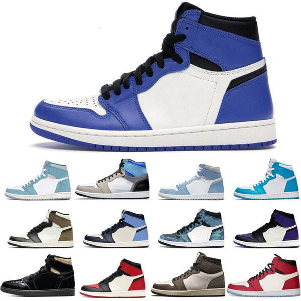 

new arrive 1s basketball shoes man woman white black crimson pink glaze prototype dark mocha bred toe chicago university blue what the size