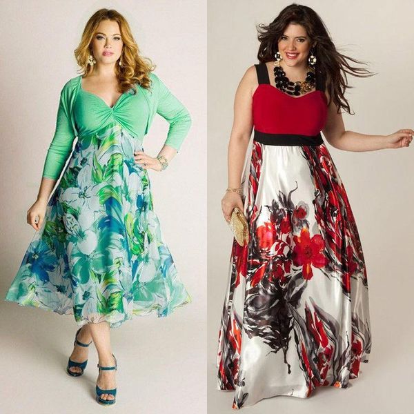 

casual dresses women long maxi dress floral party holiday plus size summer print bohemian beach, Black;gray