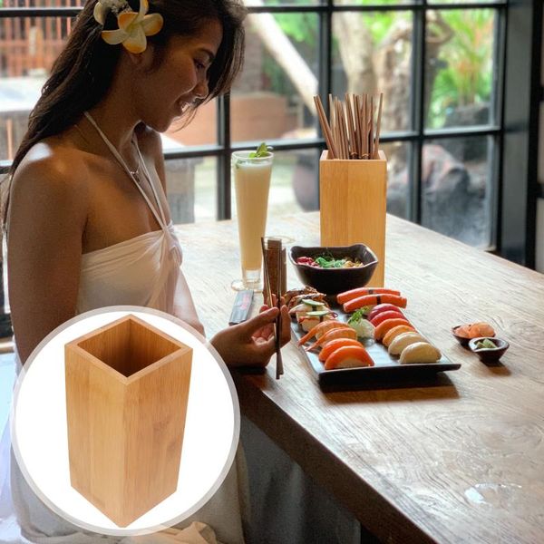 

chopsticks 1pc bamboo spoon chopstick fork kitchen utensil holder for home (assorted color)