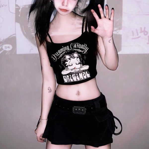 

women's tanks & camis lolitatank uniquetank kawaii tank gothic punk aesthetic y2k harajuku, White