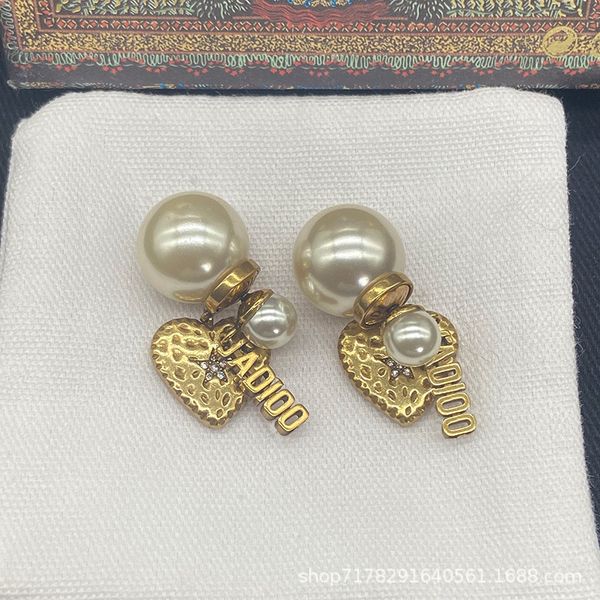 

earrings female pearl delicate and elegant love new fashion summer sterling silver fine jewelry discount, Golden;silver