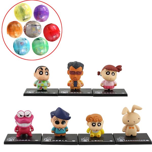 

3-4cm 7pcs/lot toys egg ball figures rabbit anime model toys