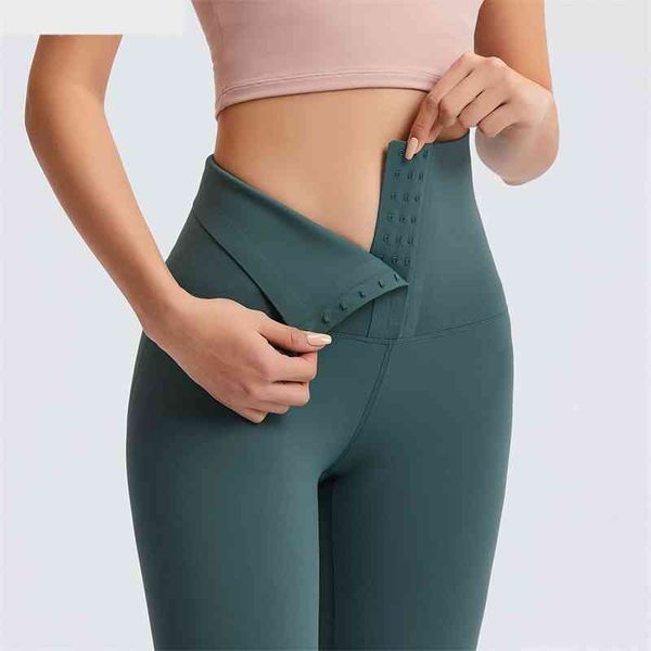 

buckle stretch workout fitness gym tights women hip enhancing buttery soft training sport leggings yoga pants, Black;white