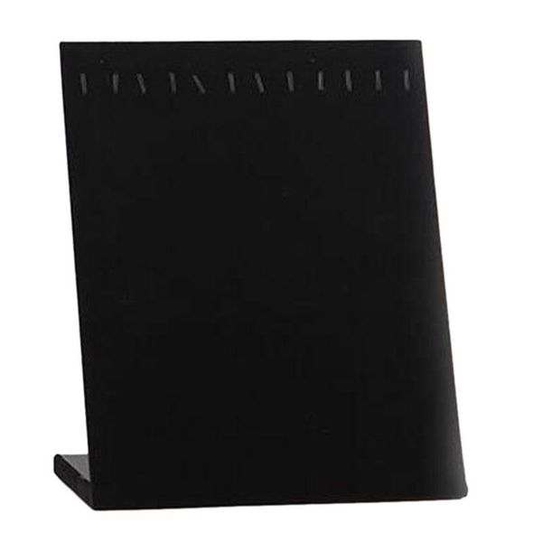 

jewelry pouches, bags velvet necklace chain tray display organizer holder pad showcase stand 12 hook black, Pink;blue