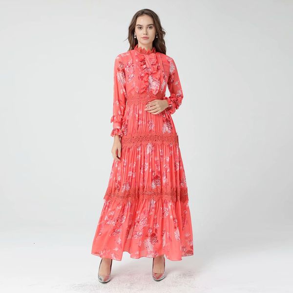 

dress dressed long runway 2021 spring elegant women fancy party fashion printing gowns chiffon, Black;gray