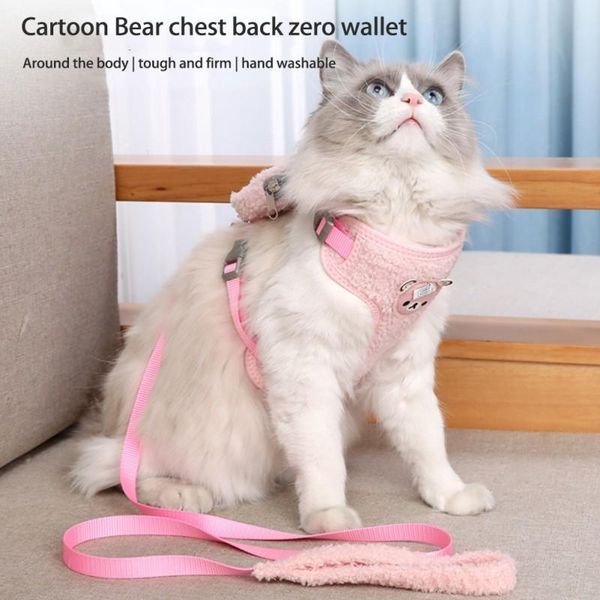 

pet plain backpack traction rope dog collars polyester personalized collar leash lead for small medium large dogs cat & leads