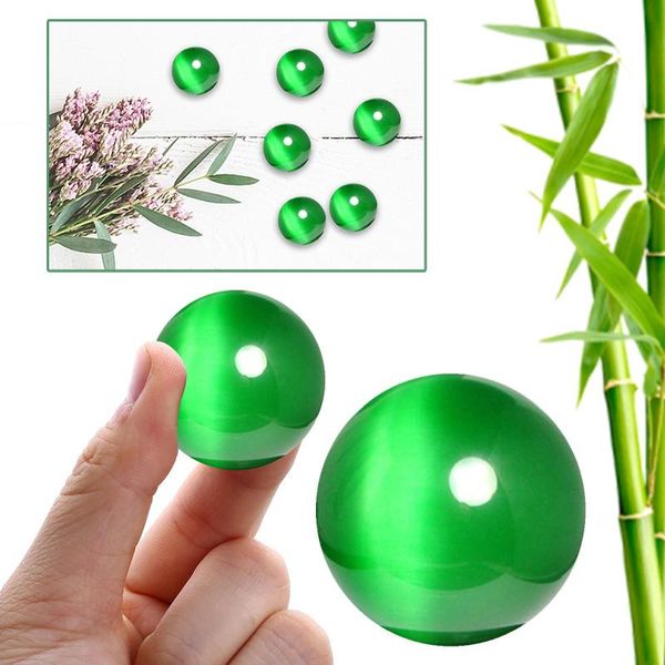 

garden decorations natural quartz crystal ball healing green cat eye ornaments
