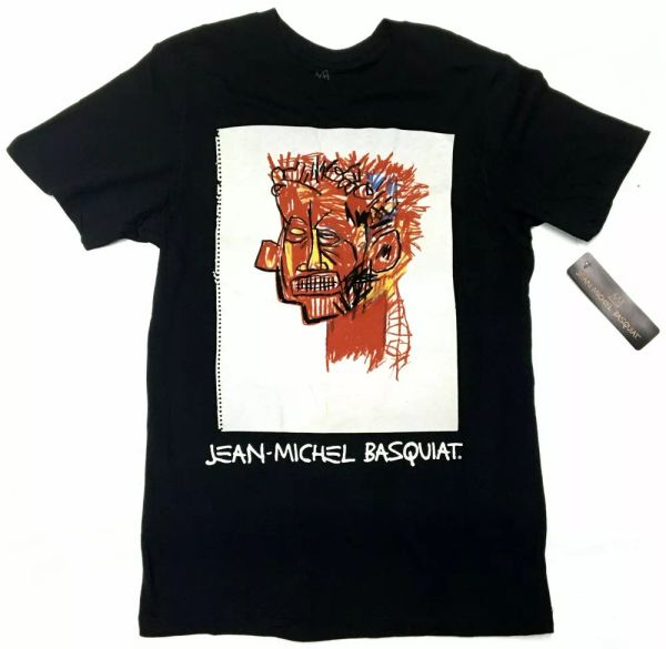

jean-michel basquiat red face art t-shirt nwt 100% authentic, White;black