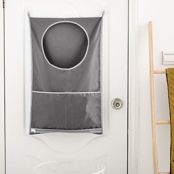 

storage bags bathroom cloth bag hanging splash-proof zipper laundry hamper punch-wall mounted easy accessing for room ts2