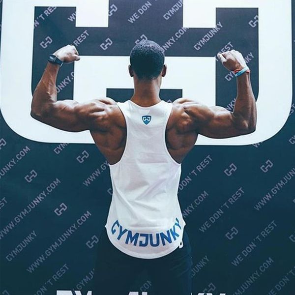 

mens bodybuilding tank summer casual fashion sleeveless shirt gyms fitness workout singlet sling vest clothing, White;black