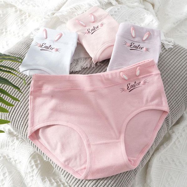 

women's panties 5pcs/lot underwear pure cotton mid-low waist japanese girl simple and comfortable breathable briefs, Black;pink