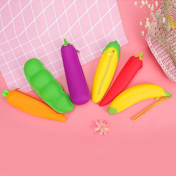 22 см Симпатичные овощи ручка ручка сумка сумка для брелок для брелок Детские взрослые силиконовые игрушки для сброс давления Доска контроллер игрушки творчество поппер пакеты M3712