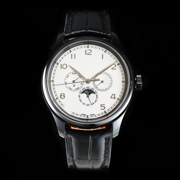 

2021 luxury brand men's watch designer fashion machinery 82650 movement manufacturer quality sun moon star sssss, Slivery;brown