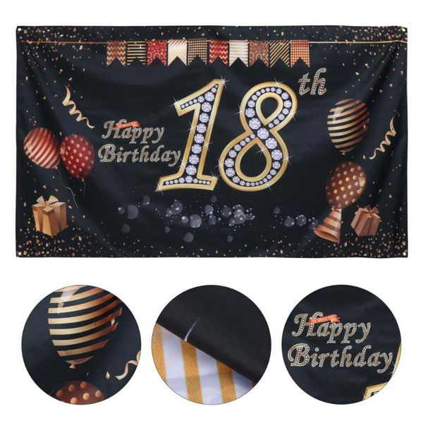 

party decoration 1pc birthday banner supply (18th)
