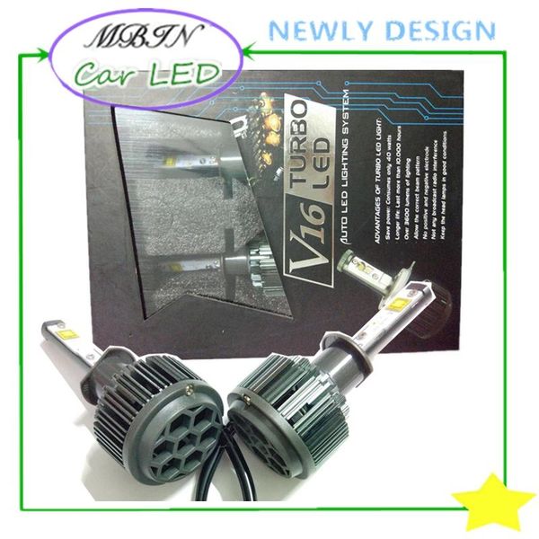 

car headlights refit parts automotive v16 turbo cr- led 60w 7200lm h1 bulb easy install light to replace the hid headlight