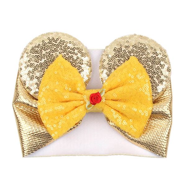 

girls hair accessories baby headbands kids accessory children halloween head bands bows childrens holiday party sequin headband b6979, Slivery;white