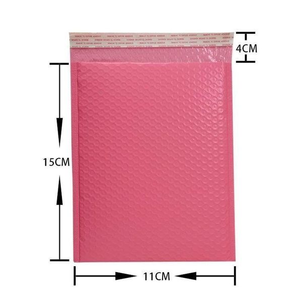 Aufbewahrungsbeutel 10pcs Pink Bubble Bag Coextrusion Film Hüllkurve Verpackung Artikel Vertrauliche selbstklebende wasserdicht