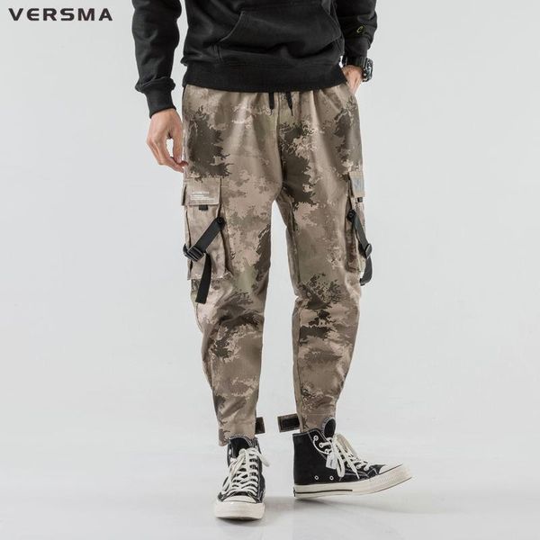 

korean street style hippie punk camouflage military pants women hip hop streetwear joggers cargo men drop men's, Black