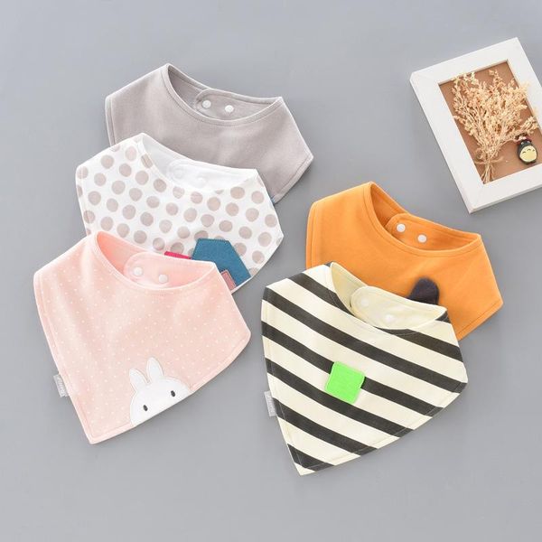 

bandana bibs cotton baby babador feeding smock born infant triangle burp cloths cartoon saliva towel eating accessories &