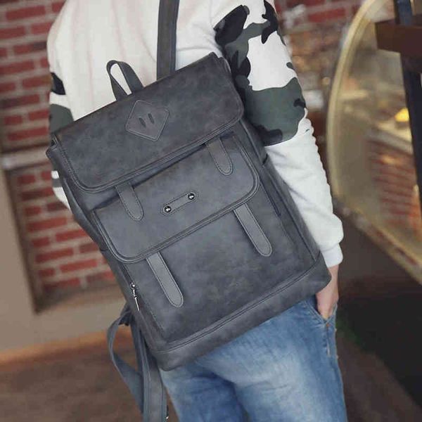 

evening bags mens backpacks 2017 fashion solid color pu leather backpack lapmen's backpack bags hjcw