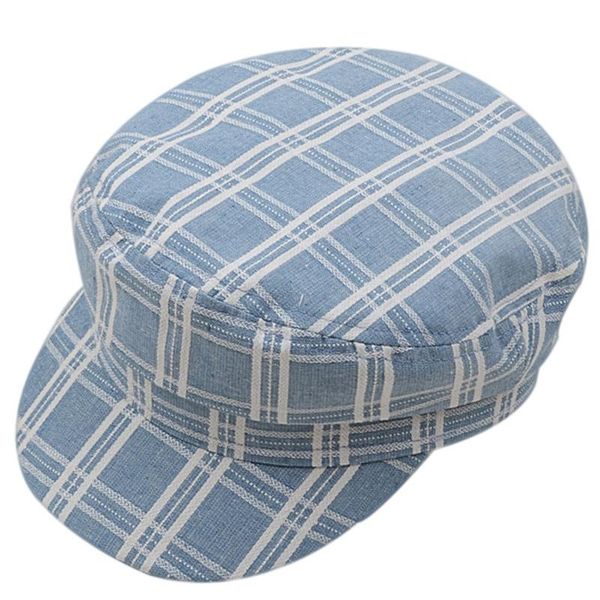 

kids spring2021 cotton plaid flat octagonal cap for girls boy fashion painter hat four seasons children casual caps & hats, Yellow