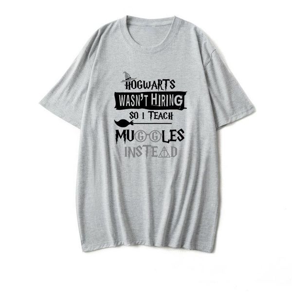 

hogwarts wasn "t hing printed womens t shirts short sleeved cotton tshirts flutter sleeve femme clothing korean oversize, White