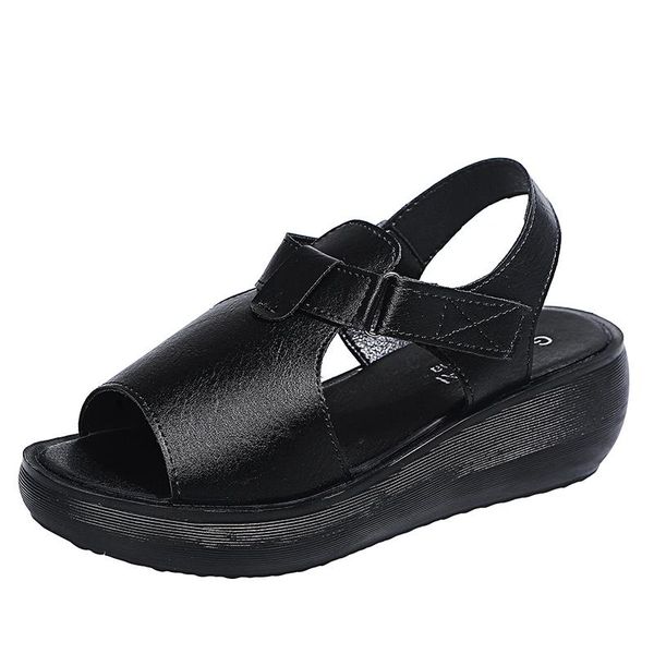 

sandals 2021 spring and summer fashion thick-soled casual soft-soled fish mouth women's, Black