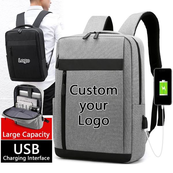 

backpack custom men's waterproof lapbags large capacity business travel usb charging interface daypacks women