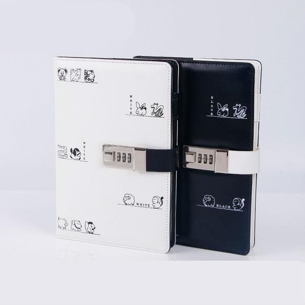 

lock diary password book business notepad constellation notebook pupil cute cartoon notepads, Purple;pink