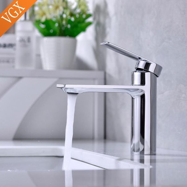 

brushed bathroom sink faucet single handle washroom basin mixer mono lavatory tub vanity vessel tap brass chrome f601-101 faucets