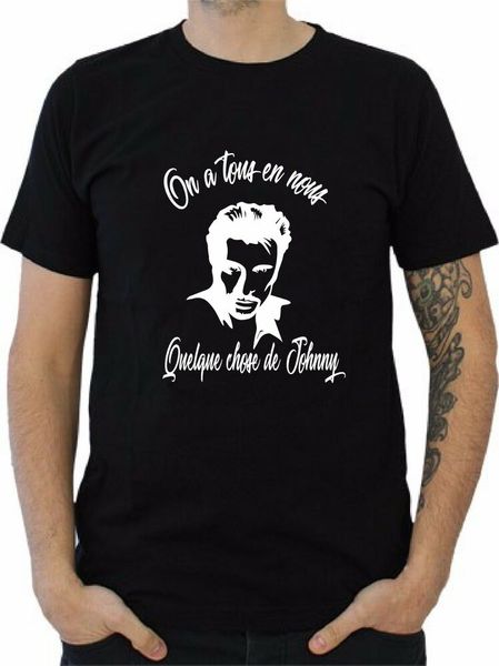 

mens t-shirt johnny, White;black