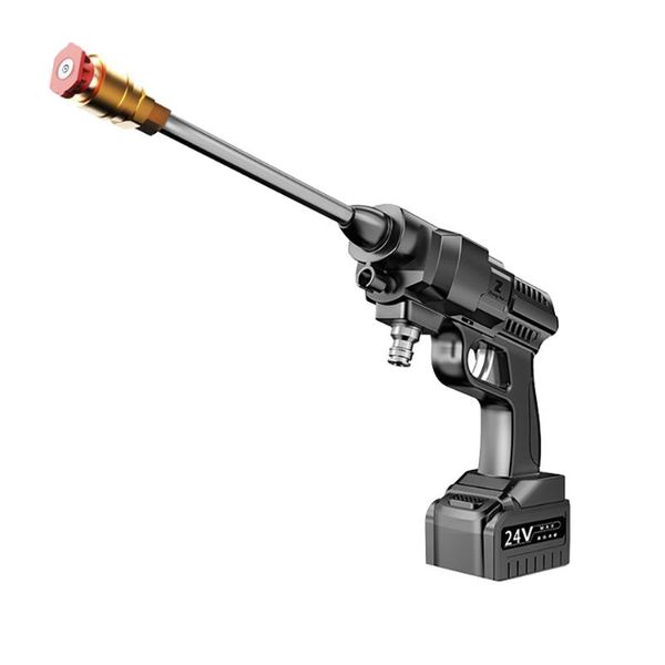 

professional spray guns 30bar wireless high pressure car washer garden water gun lithium battery + charger multifunctional portable wash t