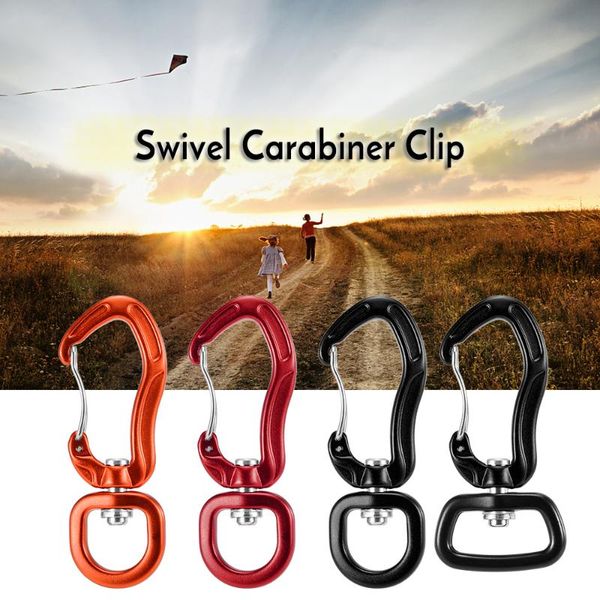 

swivel carabiner clip 360° rotatable spinner small wiregate rotational hammock hook key ring cords, slings and webbing