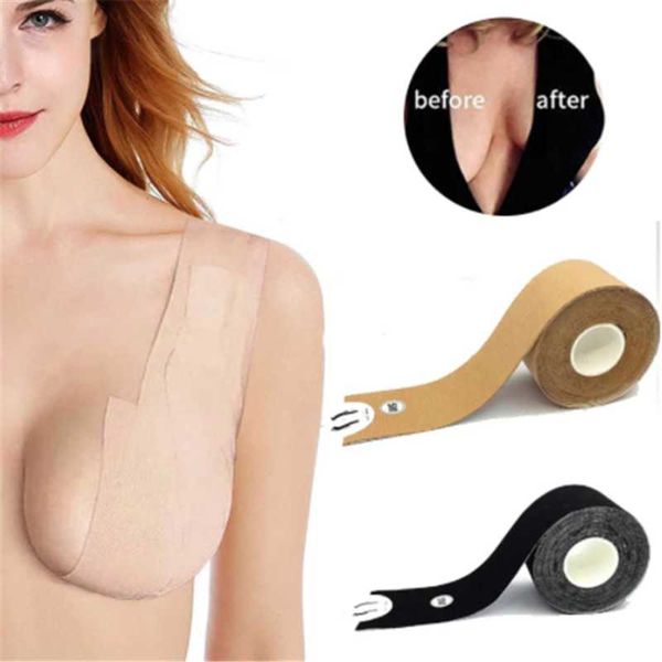 

1roll body invisible nipple cover breast lifting tape push up stick lift boob women silicone stickers women's g-strings, Black;white