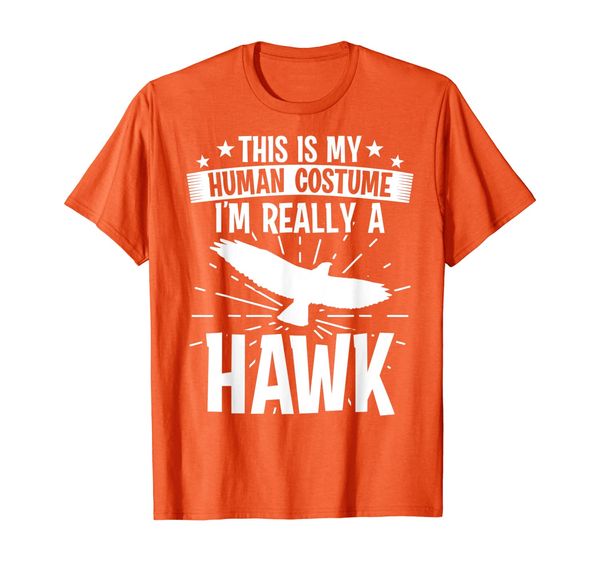 

this is my human costume i'm really a hawk t-shirt, White;black