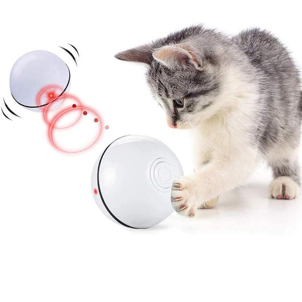 

cat toy ball led light auto rolling flash pet interactive dog toys usb charging smart jumping chasing funny cats