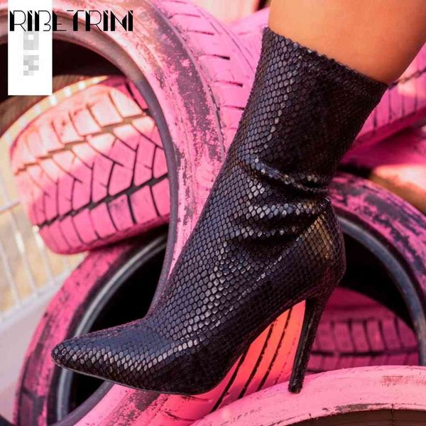 

boots girl thin heel zipper shoes pointed toe ankle women party boots, Black