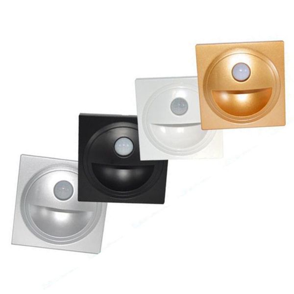 

wall lamps 86mm pir motion detector embedded led step night light footlight foyer kitchen aisle el corner lamp