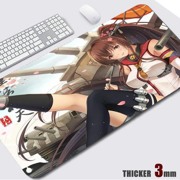 

mouse pads & wrist rests collection pad anime xxl desk mat gamer accessories large rubber antislip stitch edge kawaii mousepad thicker 3mm