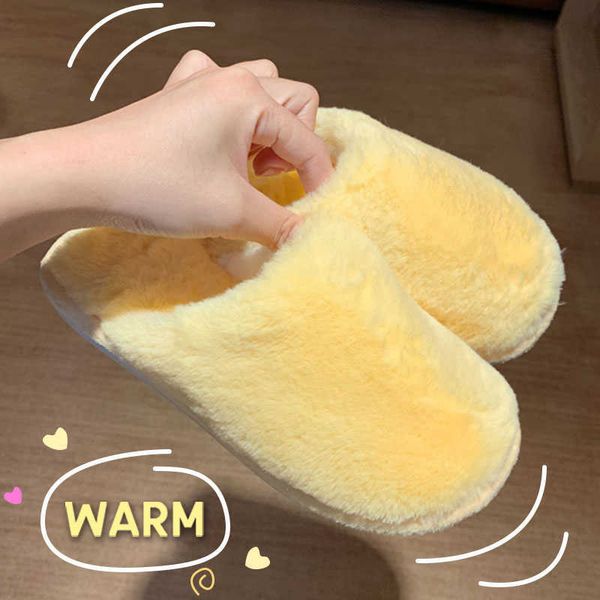 

female house slippers winter women soft solid short plush warm home cotton shoes lady non-slip indoor flat women's slipper shoe p0828, Black