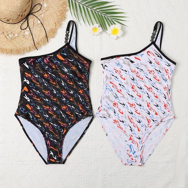 

one-piece suits 2021 brand printed swimsuit female summer stylish bather lady bikini sport type fit item