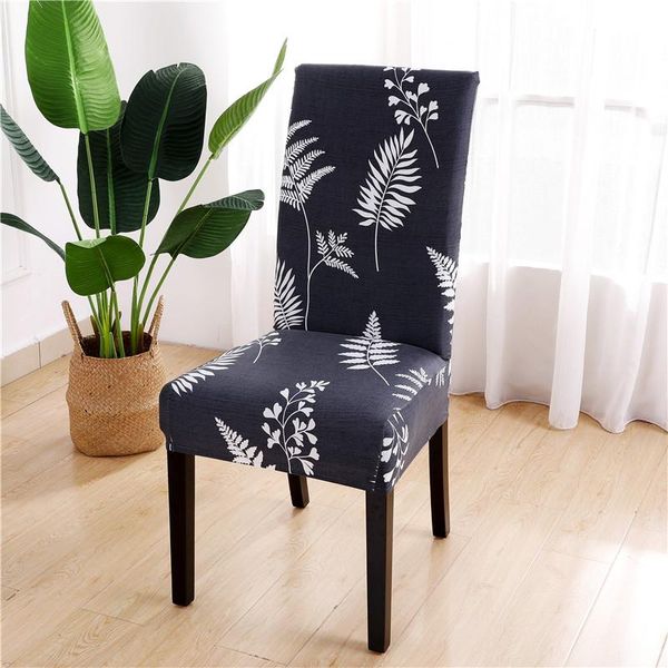 

chair covers 1pcs dining cover spandex elastic pastoral print modern slipcovers furniture kitchen wedding housse de chaise