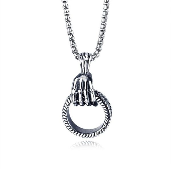 

pendant necklaces jhsl punk men statement necklace stainless steel silver color fashion jewelry gift dropship gx1486